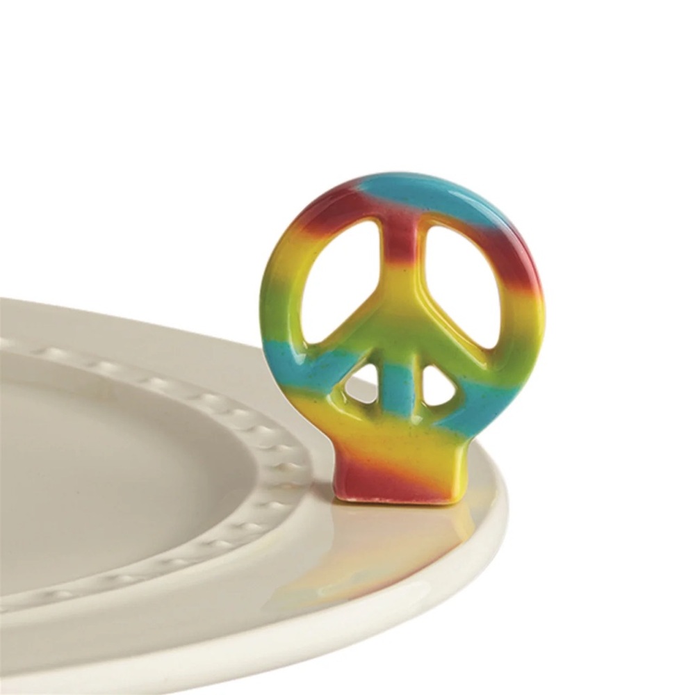 Nora Fleming Mini A241 Peace Out! (peace sign)